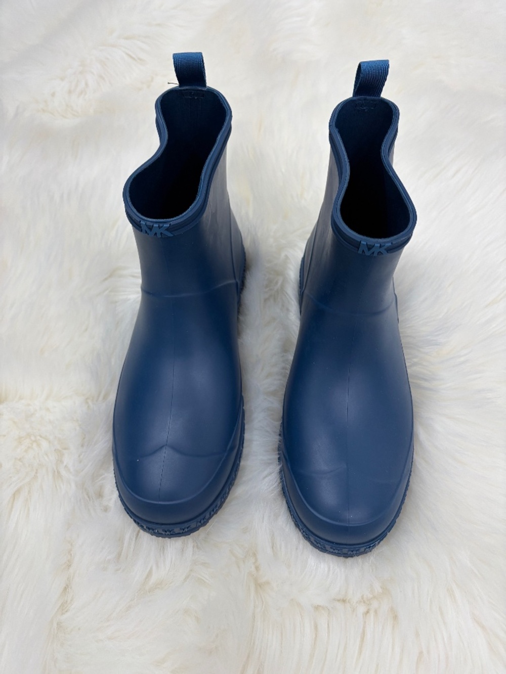 Michael Kors Blue Mac Rainboots Booties - Size 10